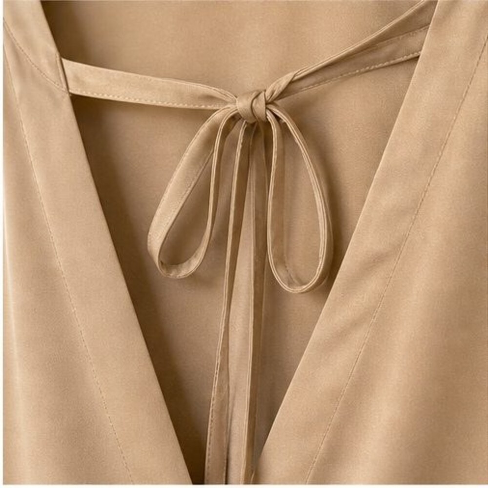Camel Ruffle Blouse - Picture 4 of 6